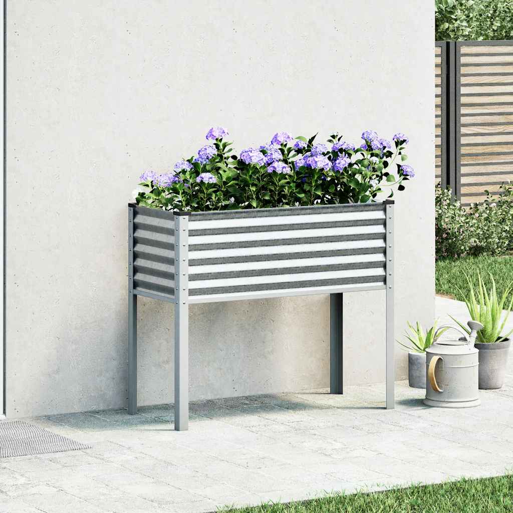 Garten-Pflanzgefäß Grün 45 x 45 x 88 cm Stahl