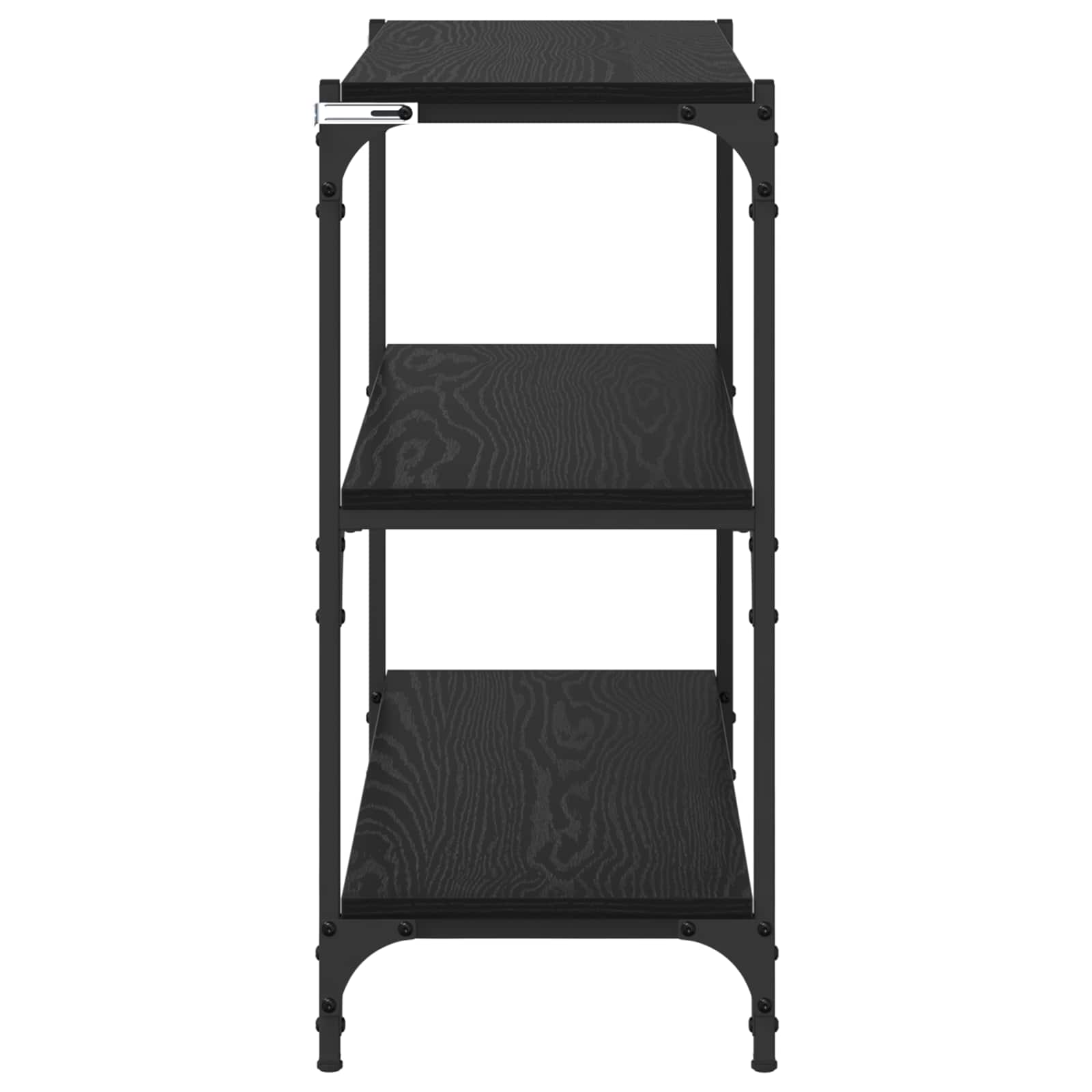 Bücherregal Schwarz 40x33x70,5 cm Holzwerkstoff und Stahl