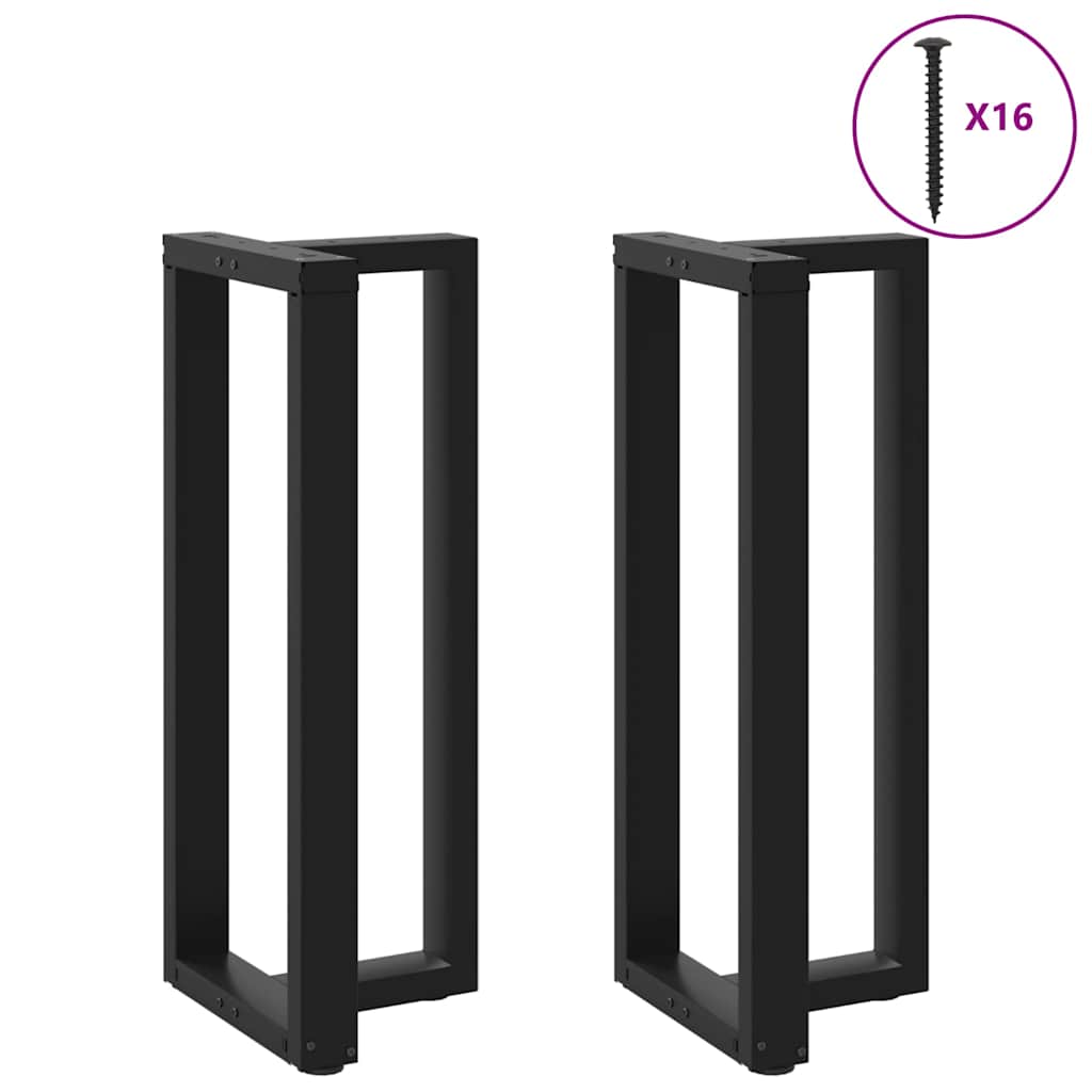 Couchtischbeine T-Form 2 Stk. Schwarz 30x25x(30-31) cm Stahl