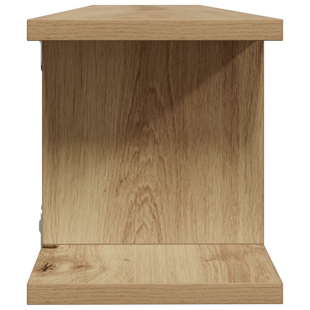 Wandregale 2 Stk. Weiß 75x18x20 cm Holzwerkstoff