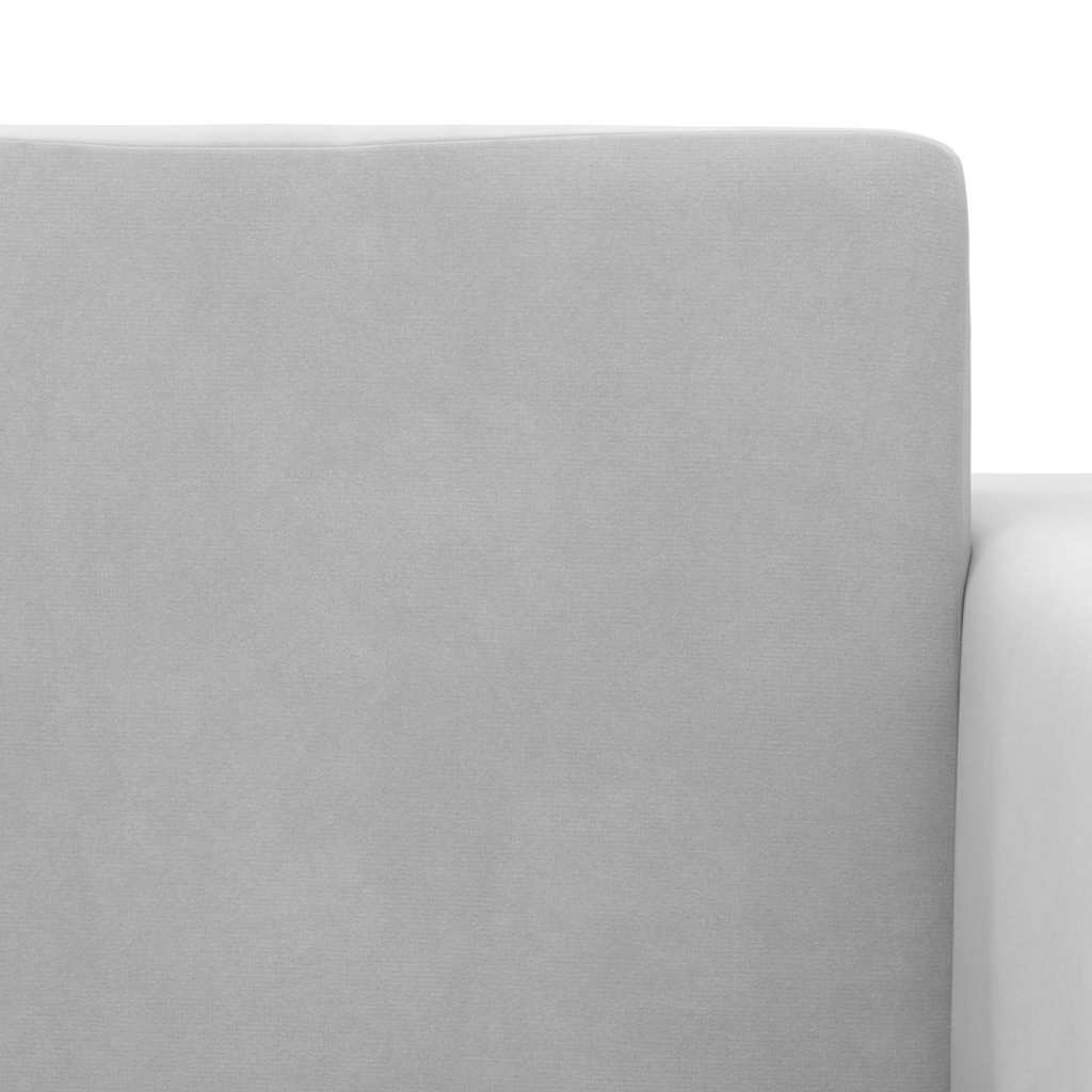 Kinder-Schlafsofa 2-Sitzer Hellgrau mit Sternen Weicher Plüsch