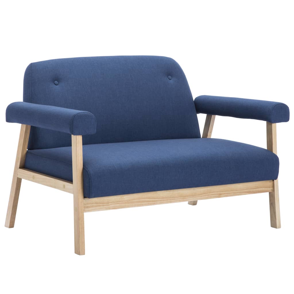 2-Sitzer-Sofa Stoff Hellgrau