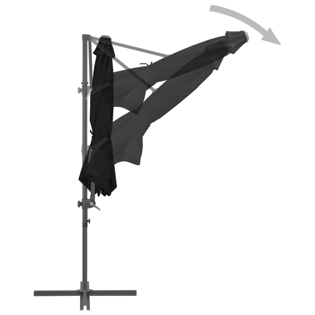 Ampelschirm mit Stahl-Mast 250x250 cm Bordeauxrot
