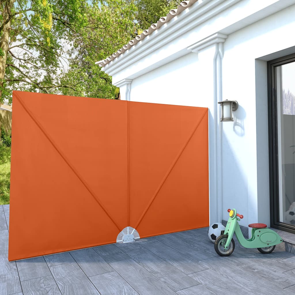 Faltbarer Terrassen-Seitenfächer Grau 240 × 160 cm