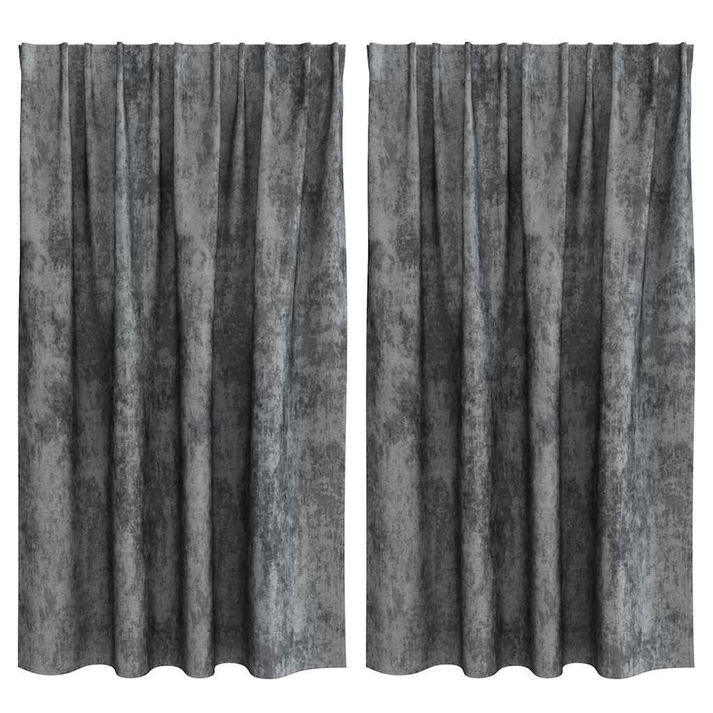 Samtvorhänge mit Vorhängen 2 pcs Weinrot 140 x 140 cm Samt
