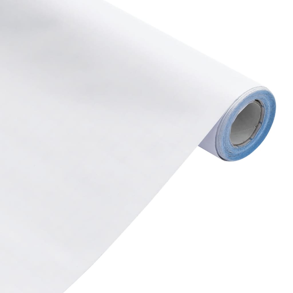 Möbelaufkleber Selbstklebend Mattweiß 90x500 cm PVC