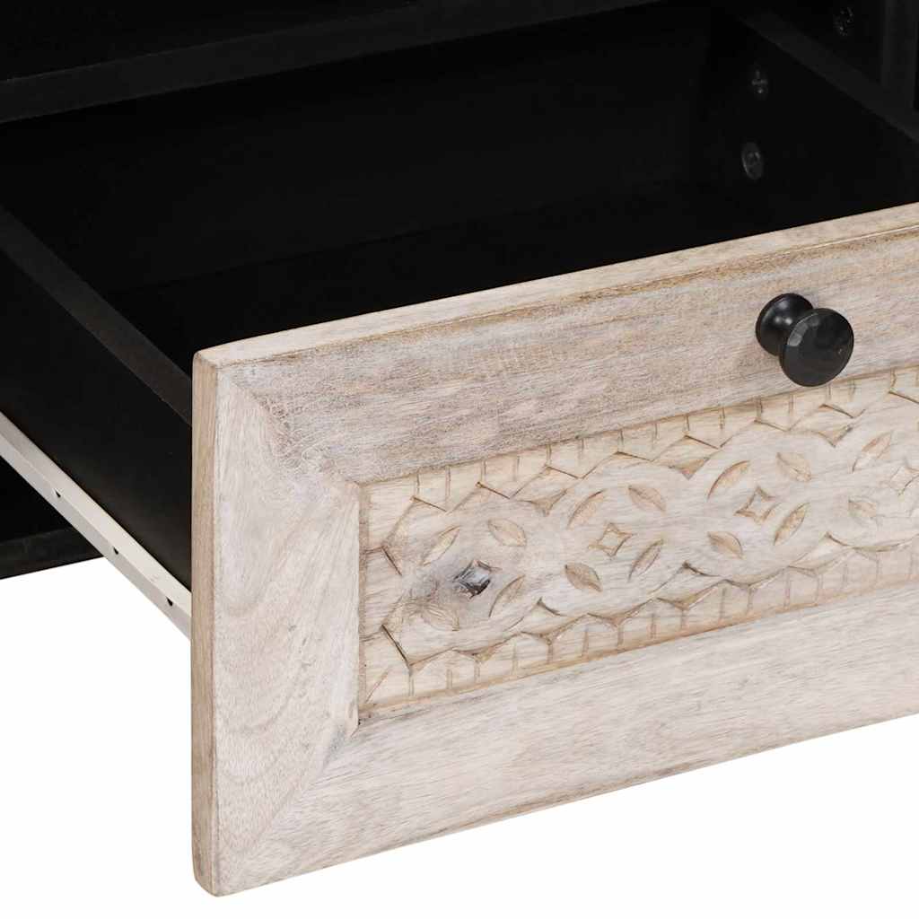 TV-Schränk mit Schubladen 100 x 33 x 46 cm Massivholz Mango