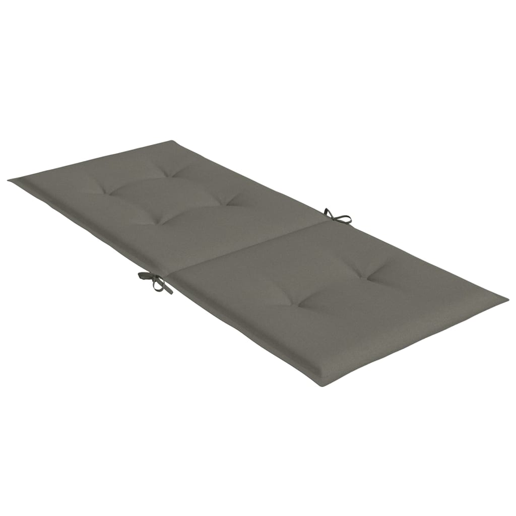 Hochlehner-Auflagen 2 Stk. Melange Anthrazit 120x50x7cm Stoff