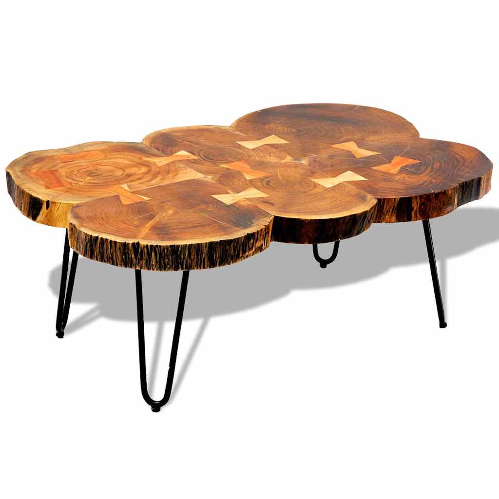 Couchtisch 36 cm 4 Stämme Massivholz Akazie