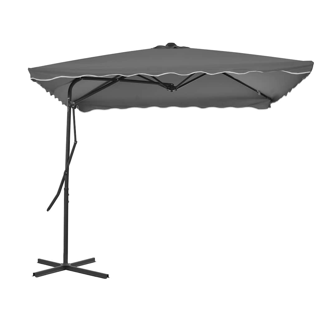 Sonnenschirm mit Stahl-Mast 250x250x230 cm Bordeauxrot
