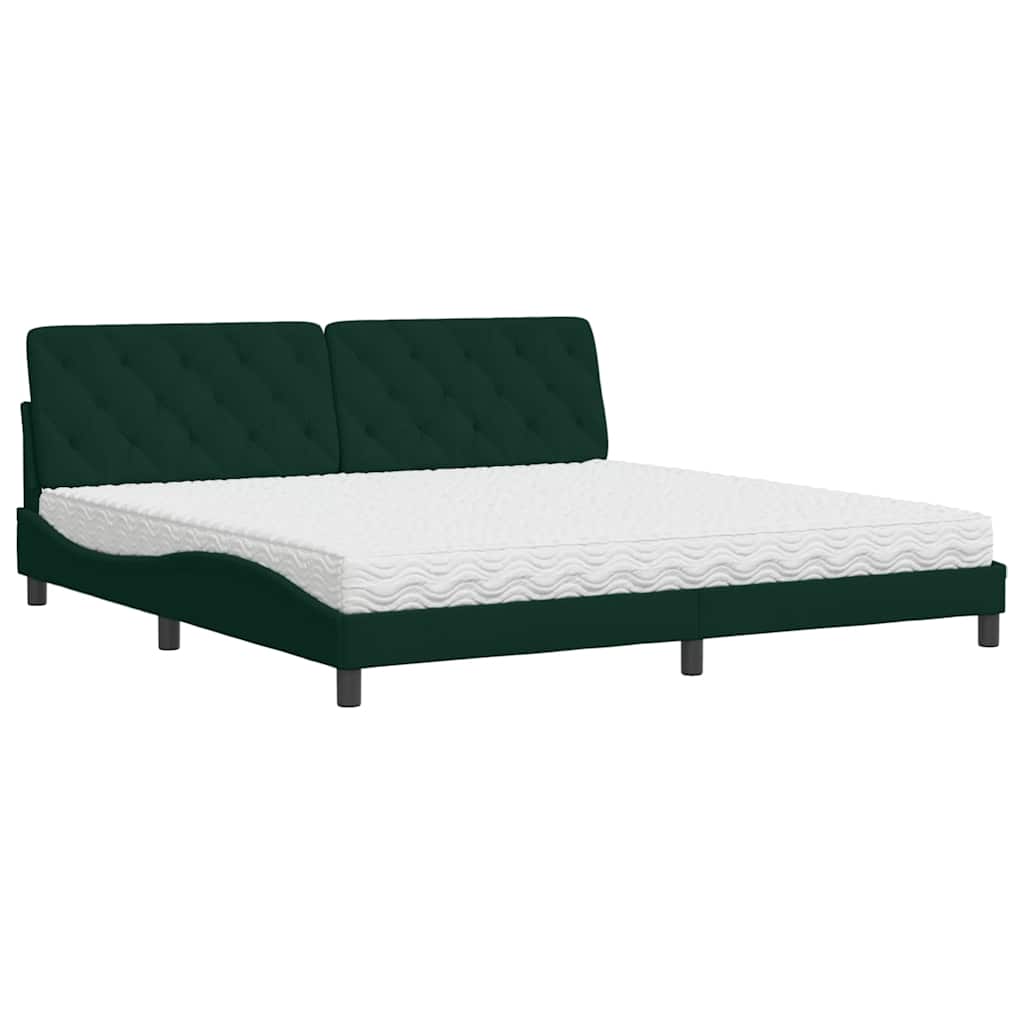 Bett mit Matratze Hellgrau 80x200 cm Samt