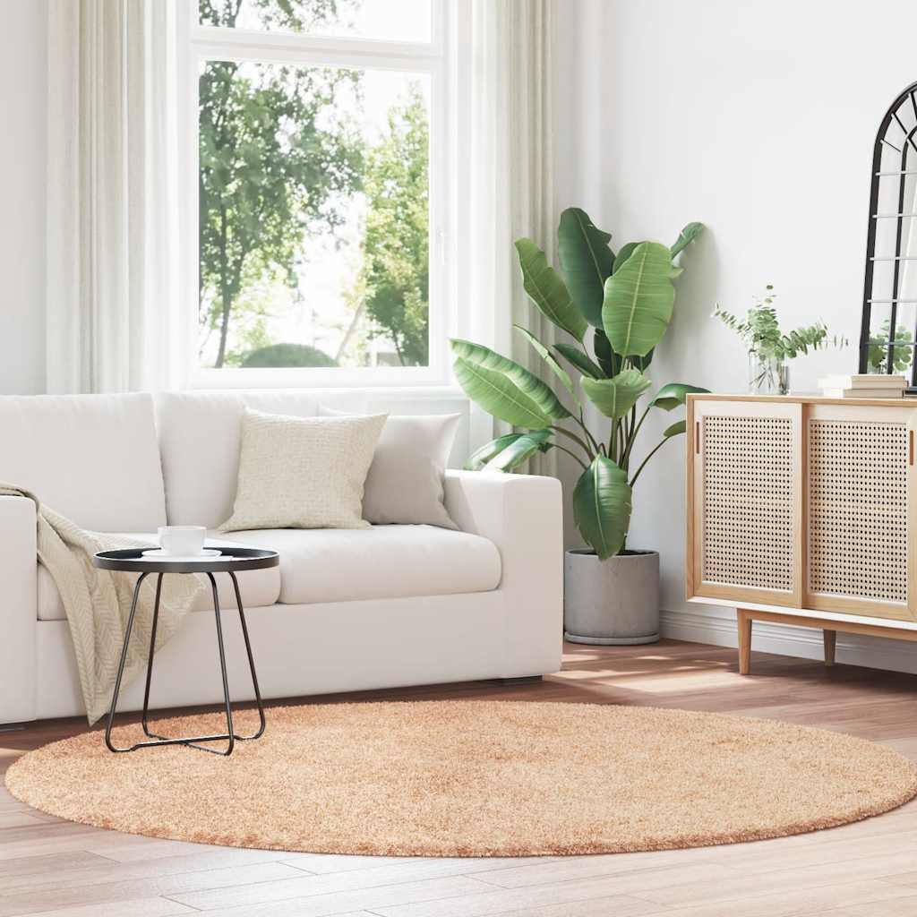 Teppich Shaggy Hochflor NAVARRA Beige 60x100 cm Polyester