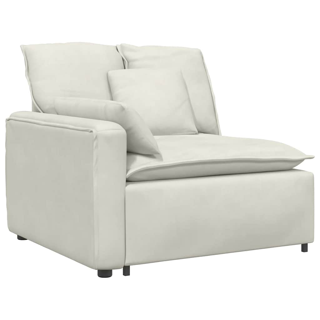 Modulares Sofa mit Kissen Blau