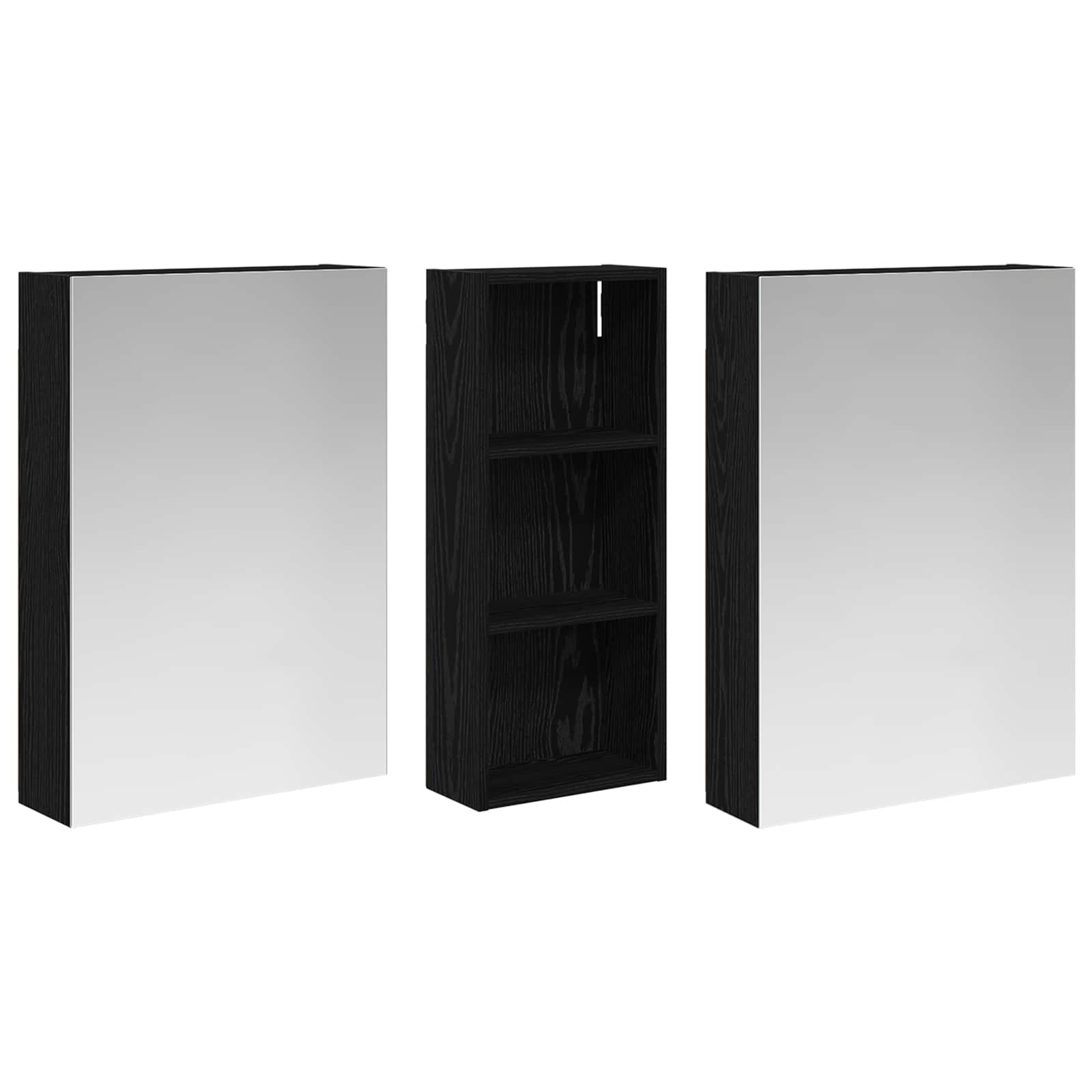 Badezimmerschrank-Set 3 pcs 80 x 10,5 x 50 cm Holzwerkstoff
