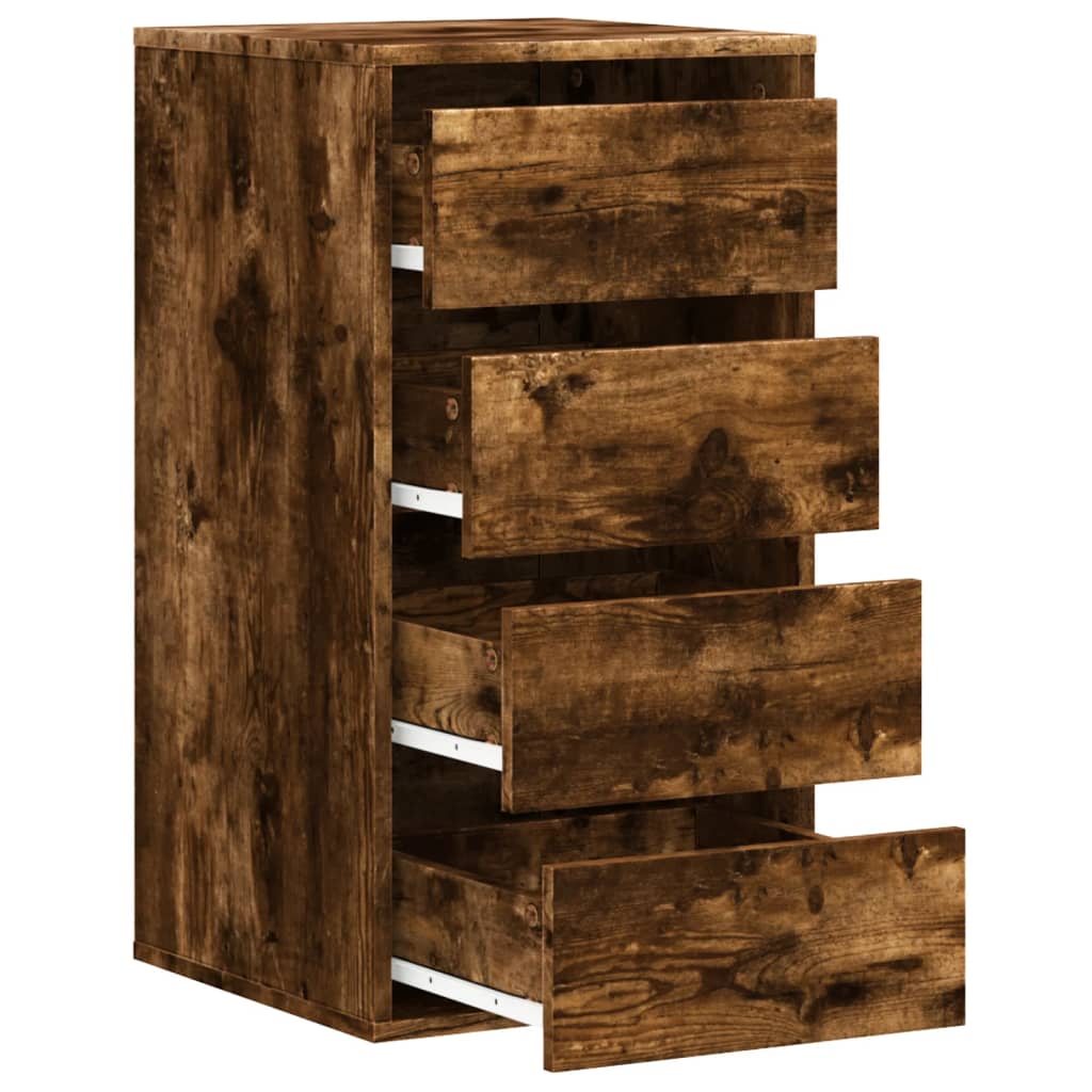 Schubladenschrank Schwarz Eichen-Optik 41 x 40 x 58 cm