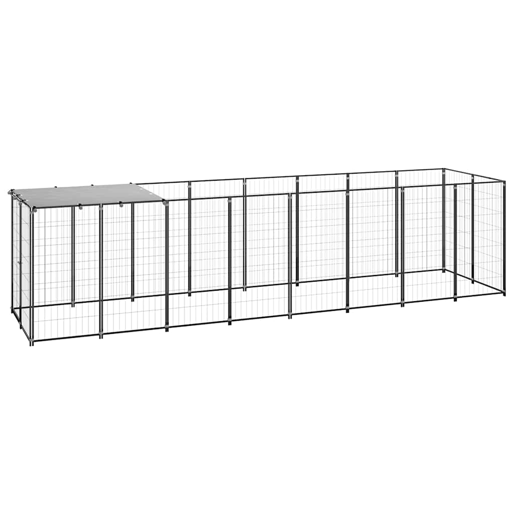 Hundezwinger 110x110x110 cm Stahl Schwarz