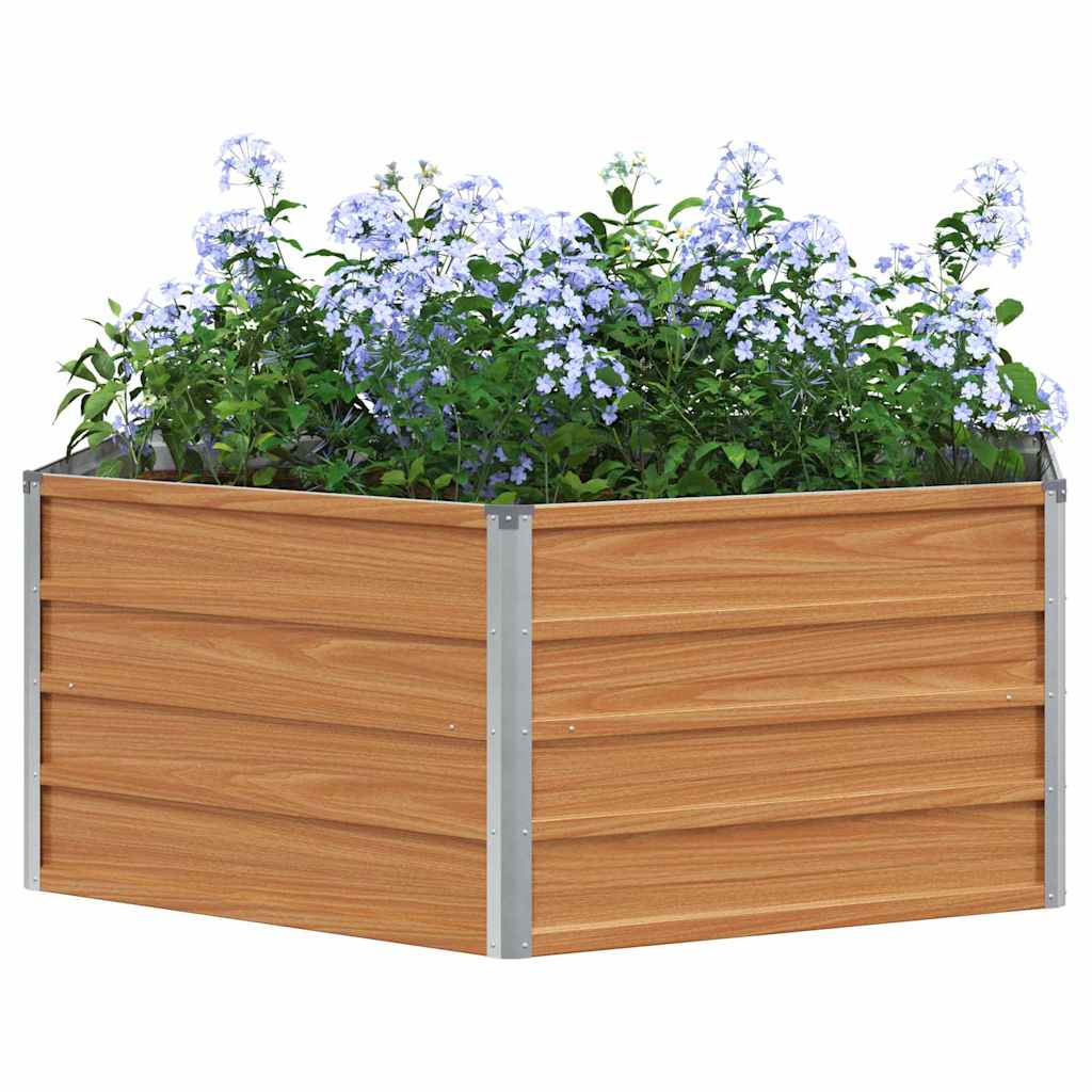 Garten-Hochbeet 129x45 cm Verzinkter Stahl Silber