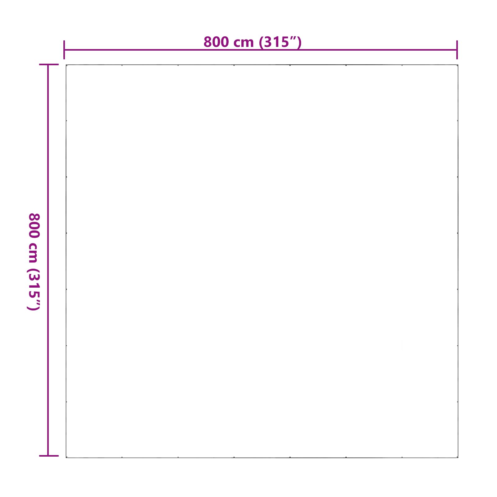 Pflanzenabdeckung mit Ösen 1x3 m PVC