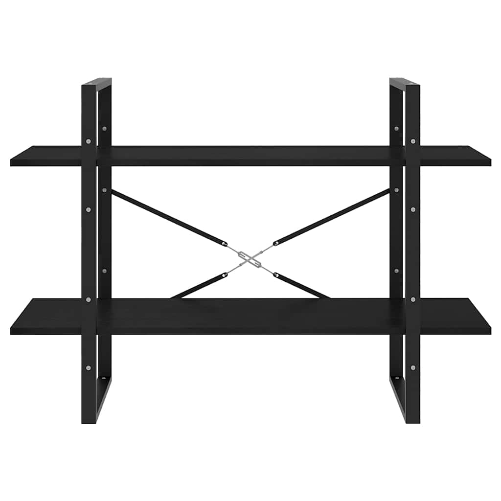 Bücherregal 2 Fächer Weiß 100x30x70 cm Holzwerkstoff