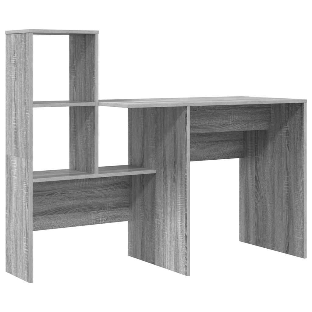 Schreibtisch mit Regal Weiß 131,5 x 50 x 106,5 cm Holzwerkstoff