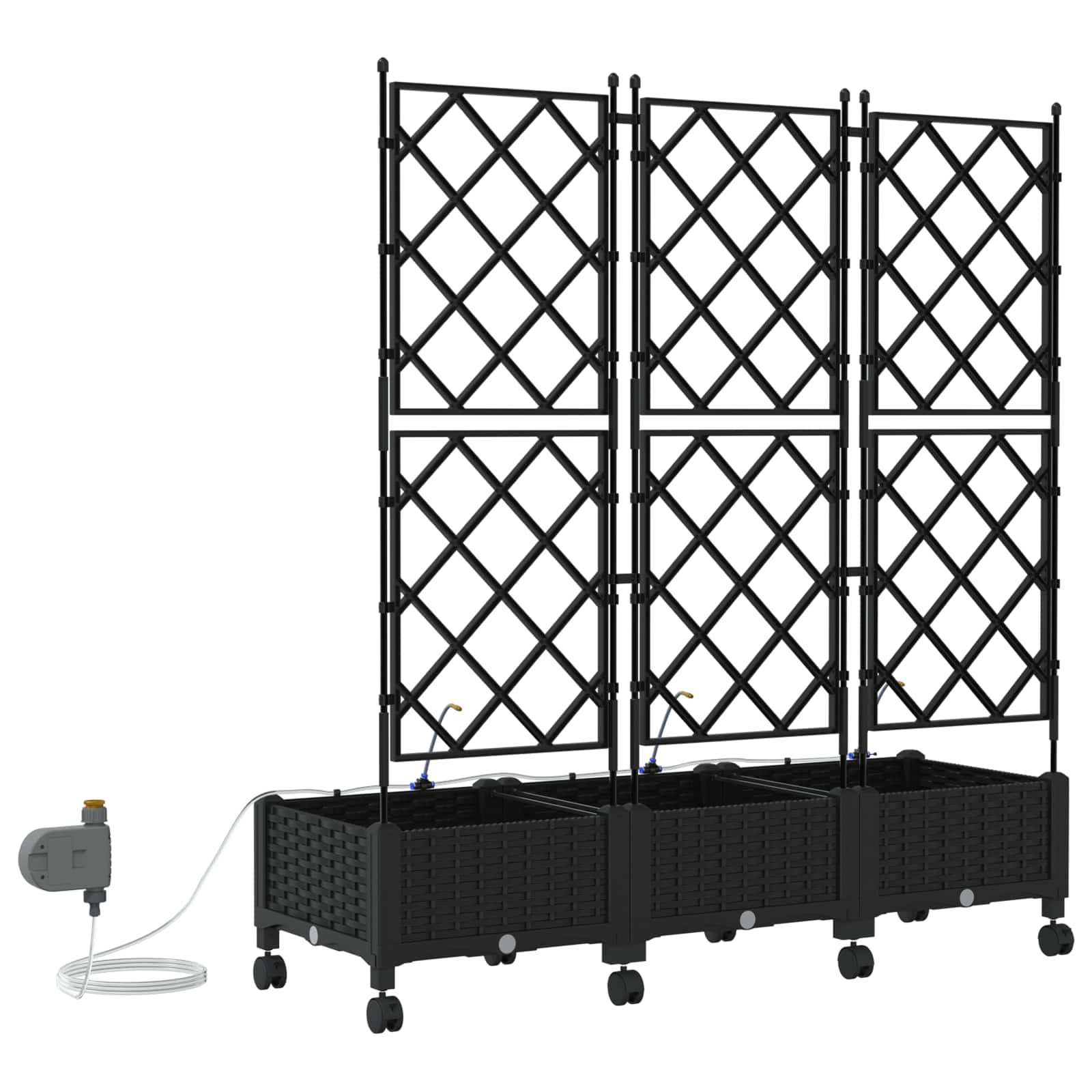 Garten-Pflanzgefäß 4 Stk. Braun 160 x 40 x 22 cm PP