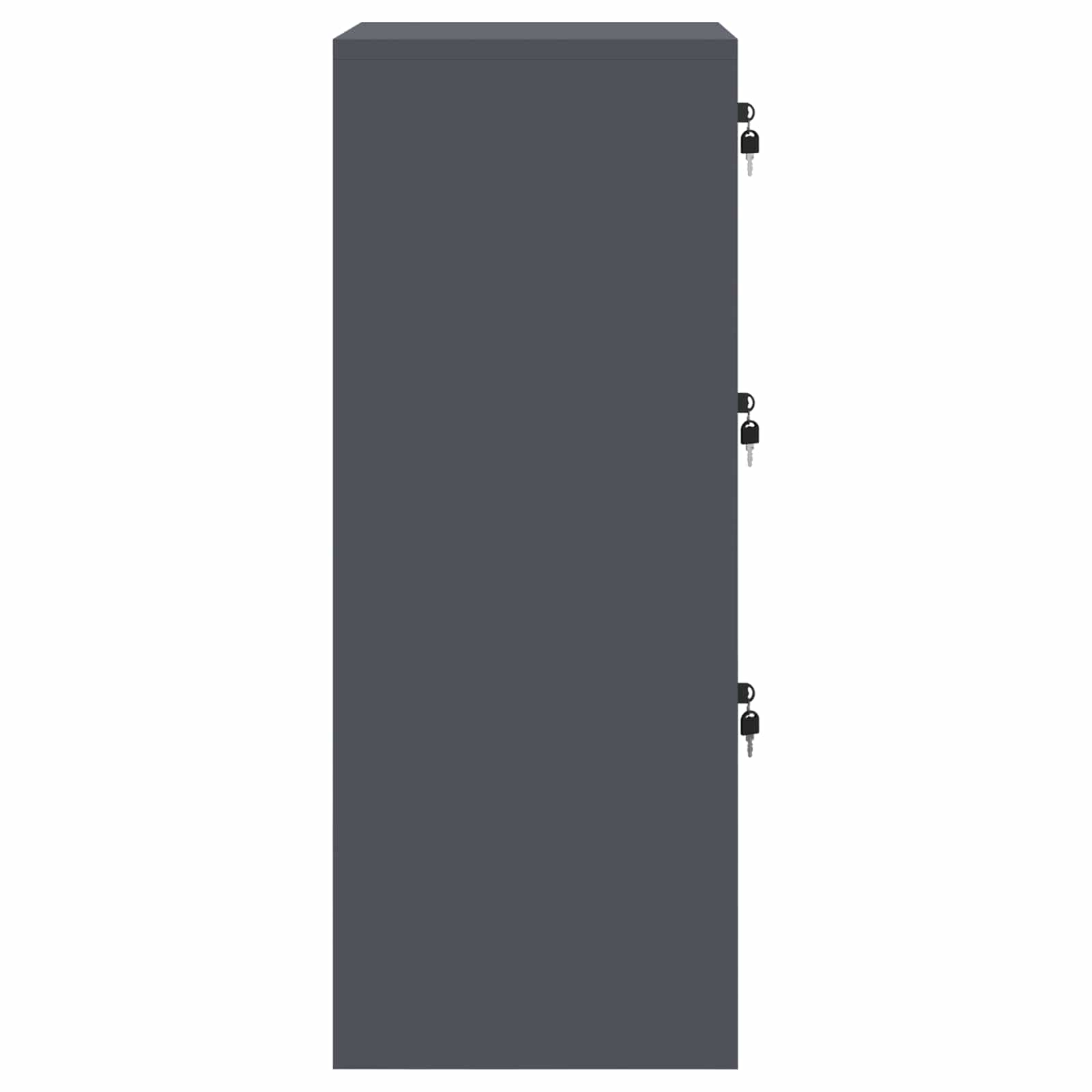 Aktenschrank 2 pcs Schwarz 44 x 50 x 139 cm Kaltgewalzter Stahl