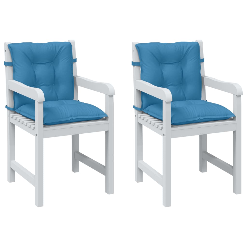Niedriglehner-Auflagen 2 Stk Melange Anthrazit 100x50x7cm Stoff
