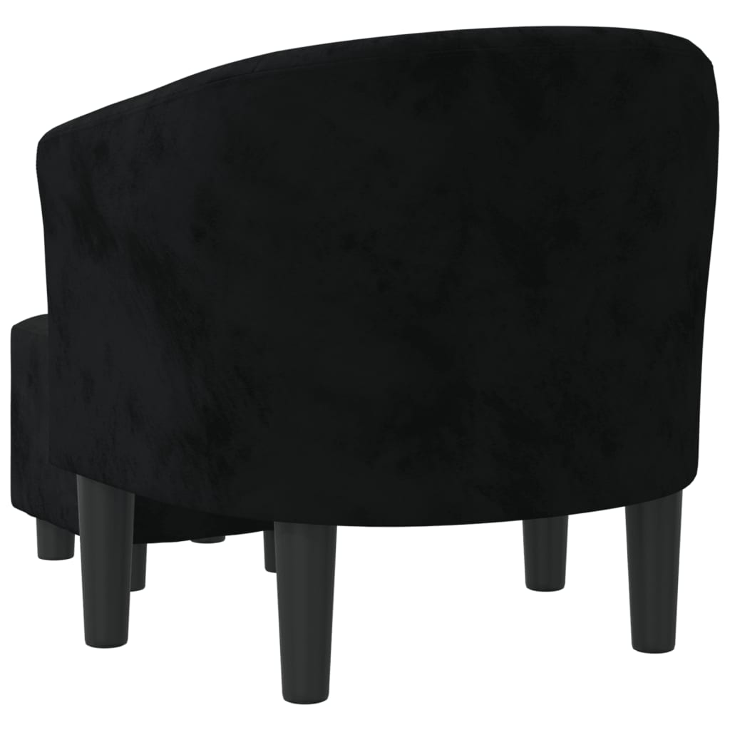 Clubsessel Schwarz Samt