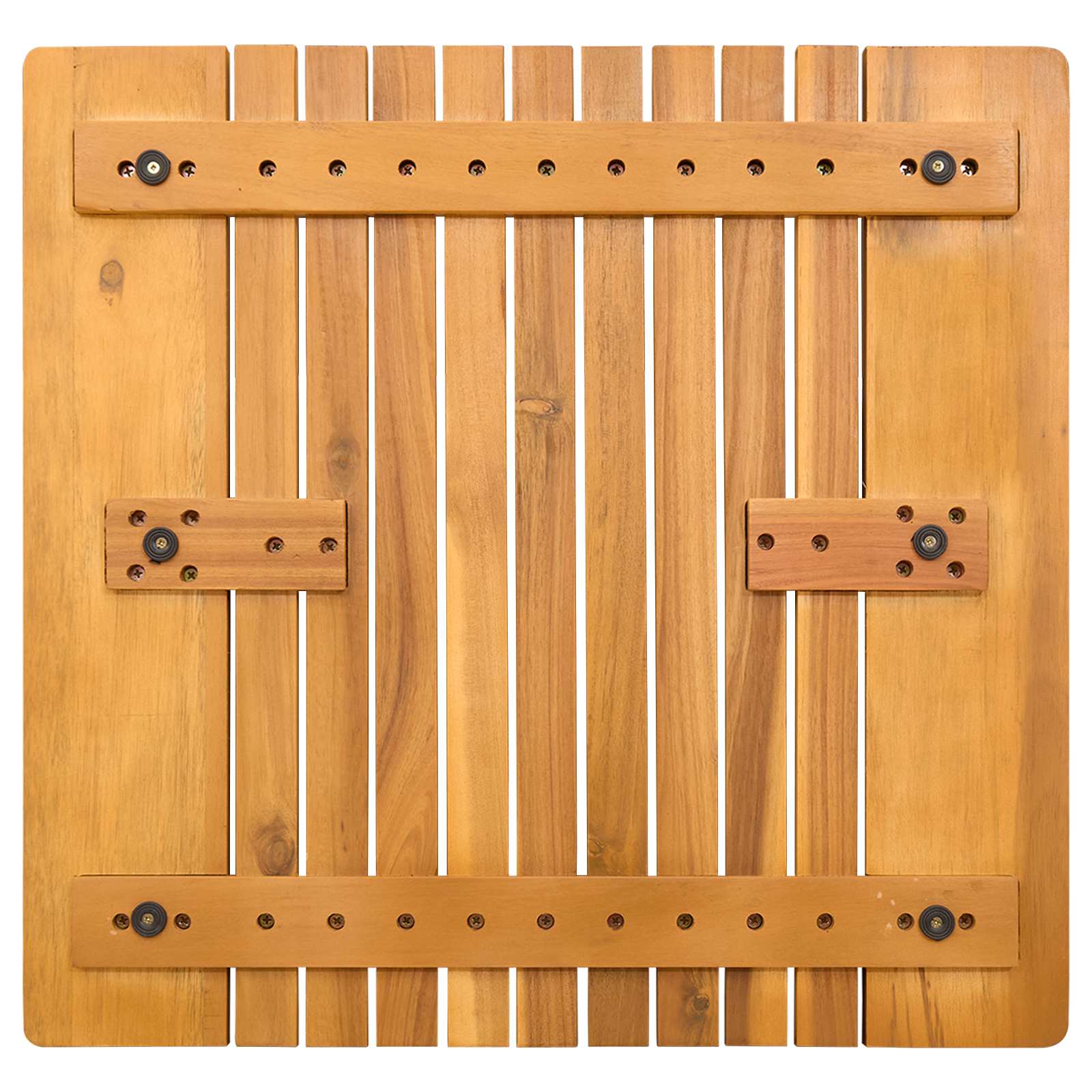 Badematte Uni Braun 59 x 40 cm Massives Akazienholz