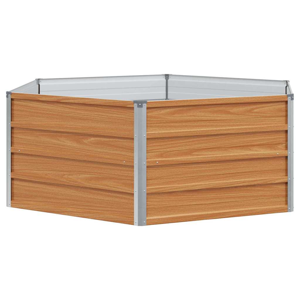 Garten-Hochbeet 129x45 cm Verzinkter Stahl Silber
