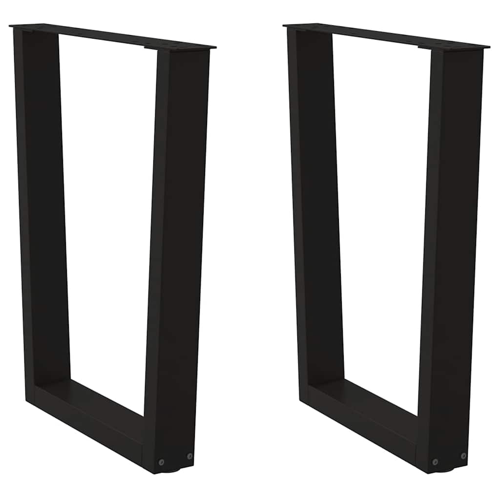 Couchtischbeine V-Form 2 Stück Schwarz 30x(30-31,3) cm Stahl