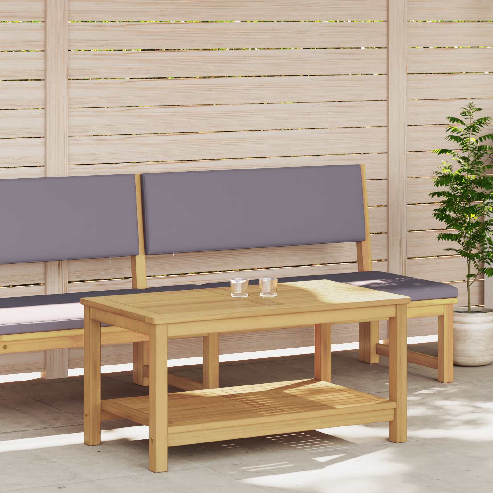 Beistelltisch Öl-Natur 70 x 40 x 45 cm Massivholz Akazie