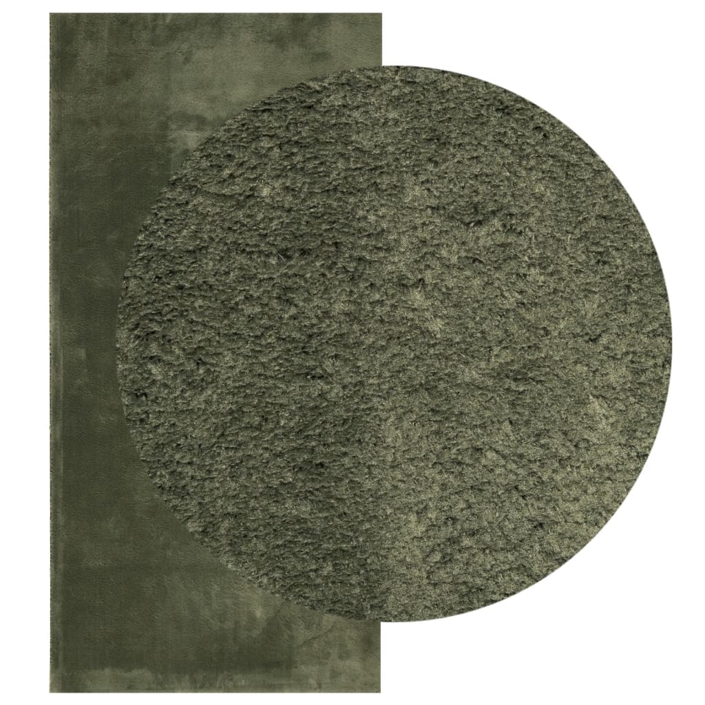 Teppich HUARTE Kurzflor Weich und Waschbar Anthrazit 60x110 cm