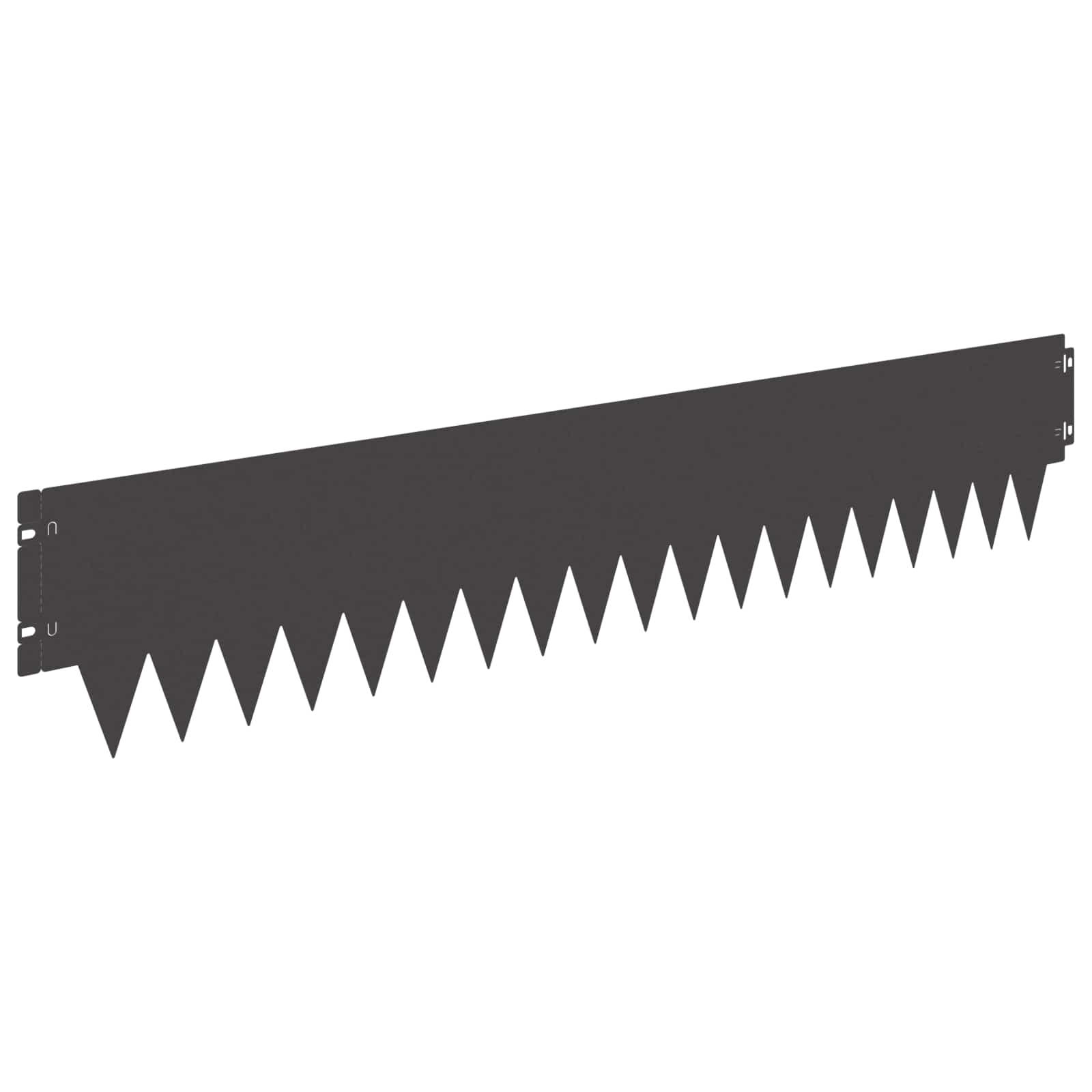 Raseneinfassung 10 pcs Länge Höhe 103 x 15 cm Stahl Schwarz