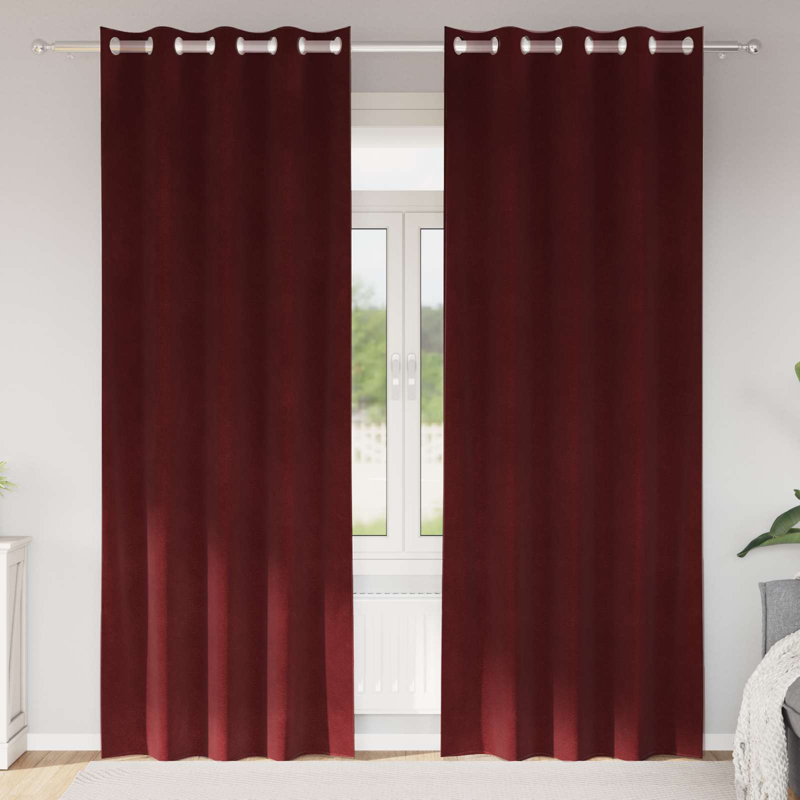 Verdunkelungsvorhänge 2 pcs Schwarz 140 x 140 cm Samt