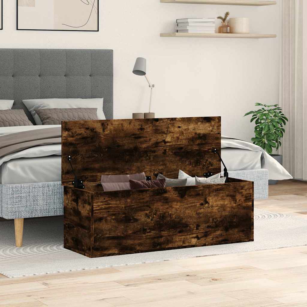 Aufbewahrungstruhe Weiß 84x42x46 cm Holzwerkstoff