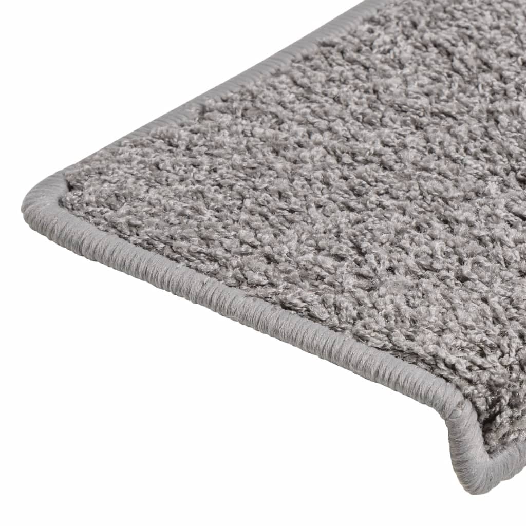 Stufenmatten 15 Stk. 65x21x4 cm Grau Rechteckiger Rand