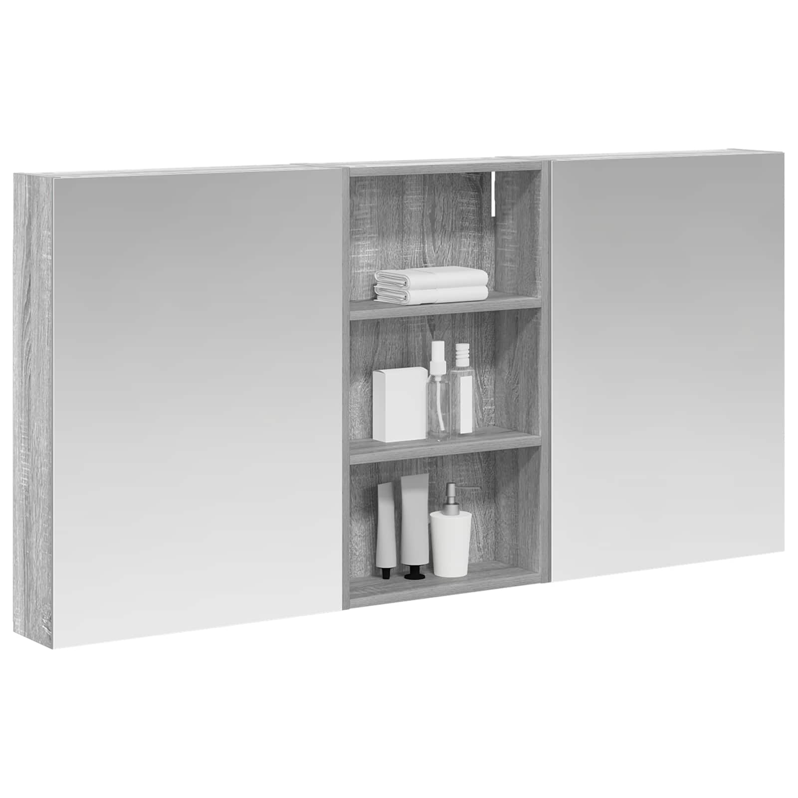 Badezimmerschrank-Set 3 pcs 80 x 10,5 x 50 cm Holzwerkstoff