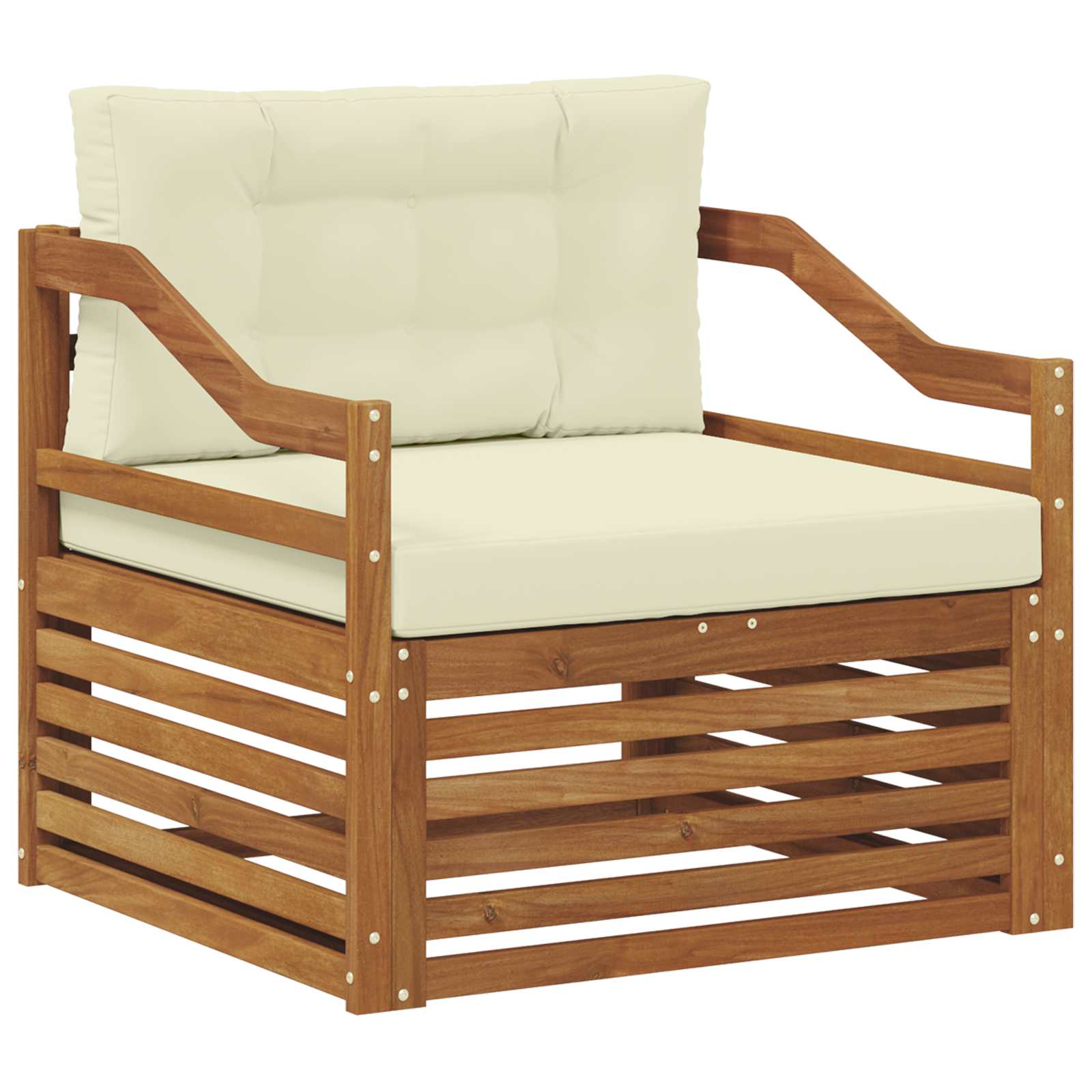 2 Stück Outdoor-Sofa Natur