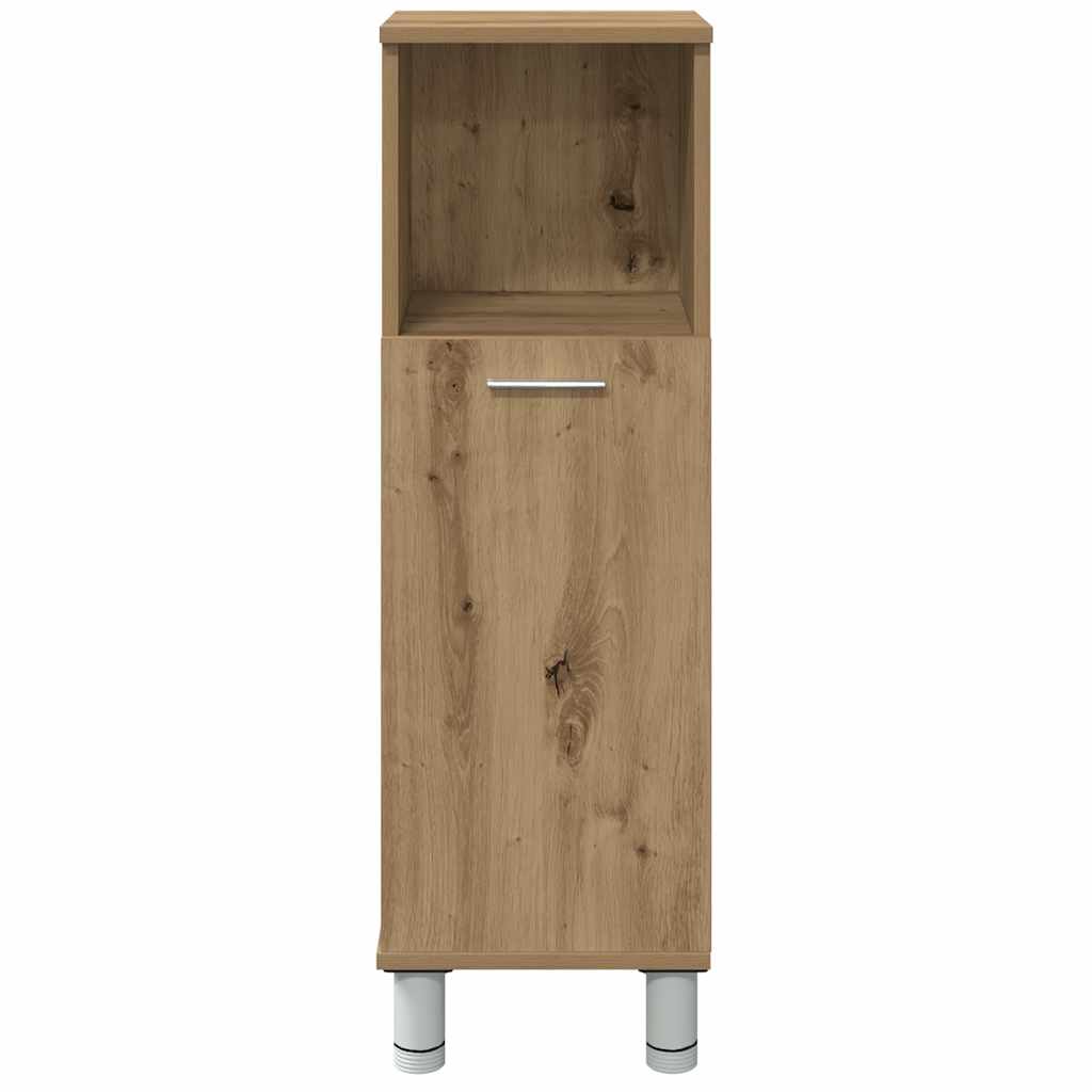Badezimmerschrank Weiß 30x30x95 cm Holzwerkstoff