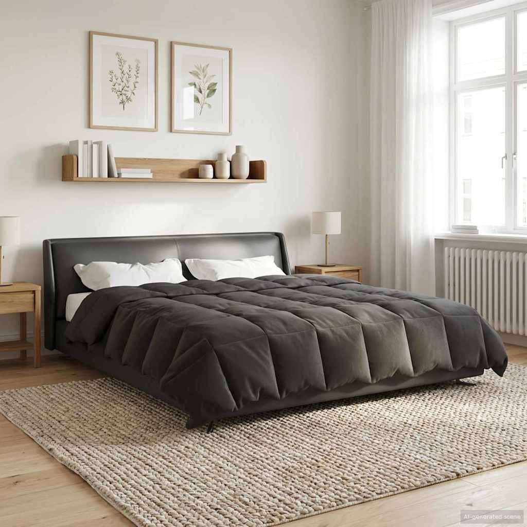 Sommerdecke Gesteppt Anthrazit 135 x 200 cm Mikrofaser