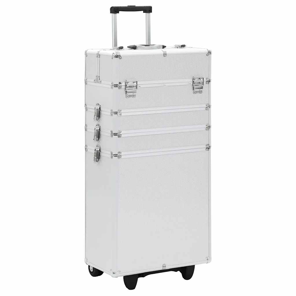 Kosmetikkoffer Aluminium Silbern