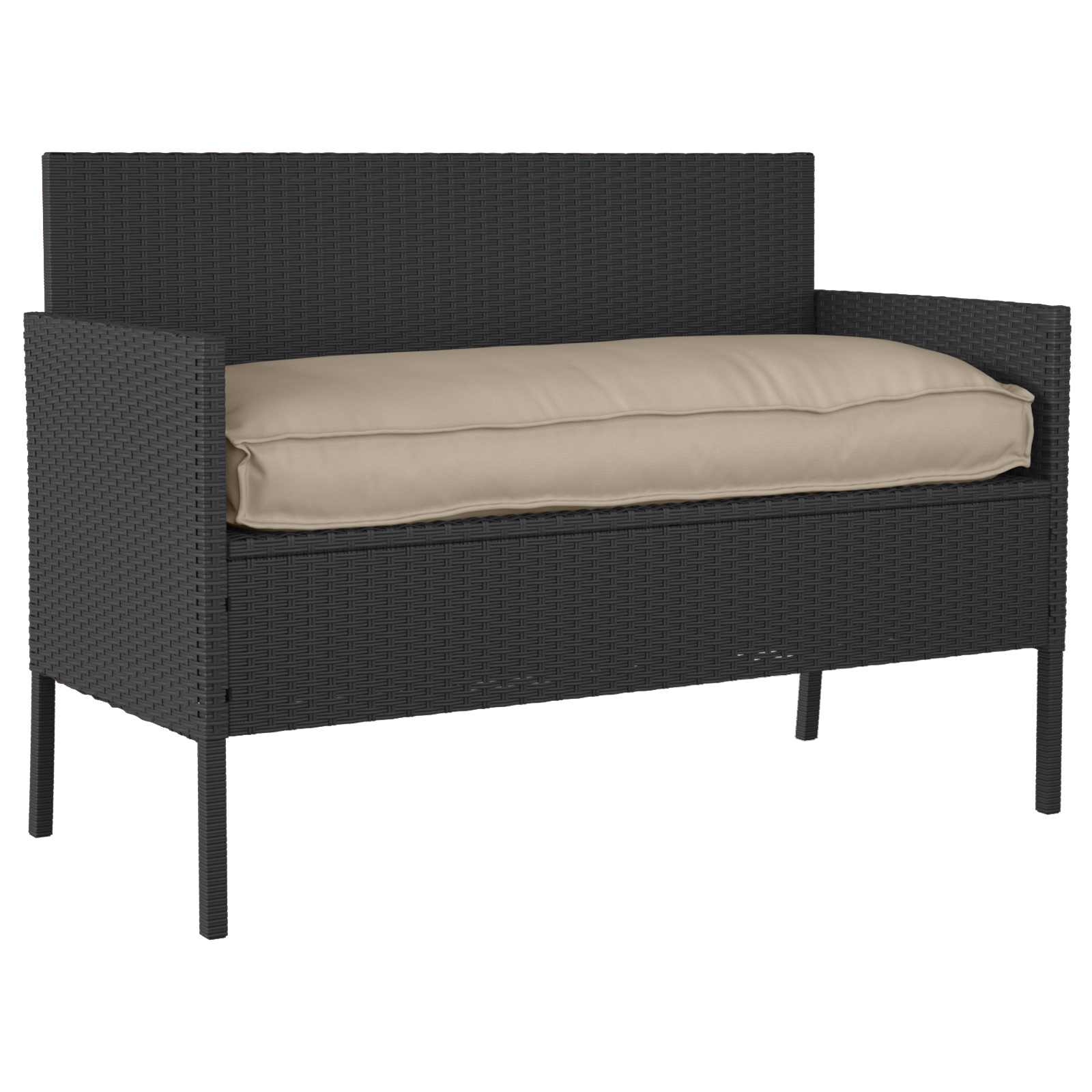 Kissen Anthrazit 120 x 50 x 12 cm Oxford-Stoff
