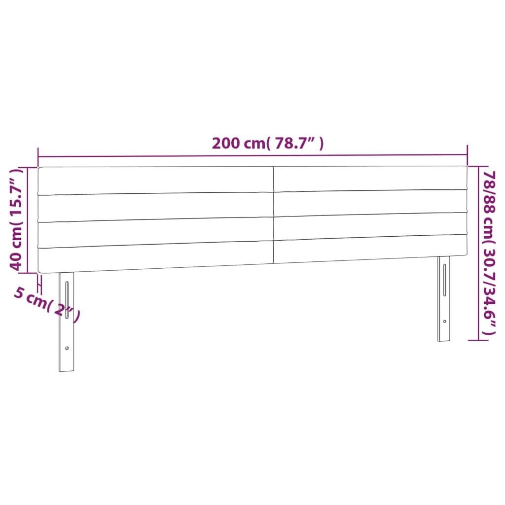 Kopfteil Hellgrau 80x5x118/128 cm Stoff