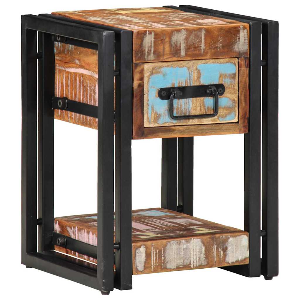 Nachttisch 40 x 35 x 50 cm Massives upgecyceltes Holz