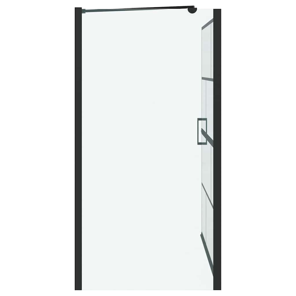 Bad-Duschschirm Schwarz und Transparent 80 x 68 x 128 cm