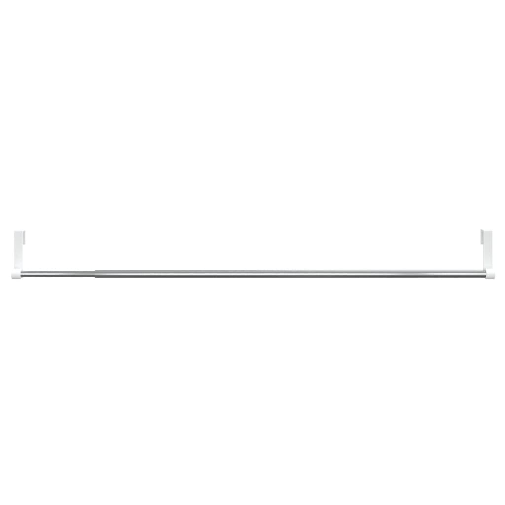 Gardinenstangen 2 Stk. Weiß und Silbern 40-60 cm Aluminium
