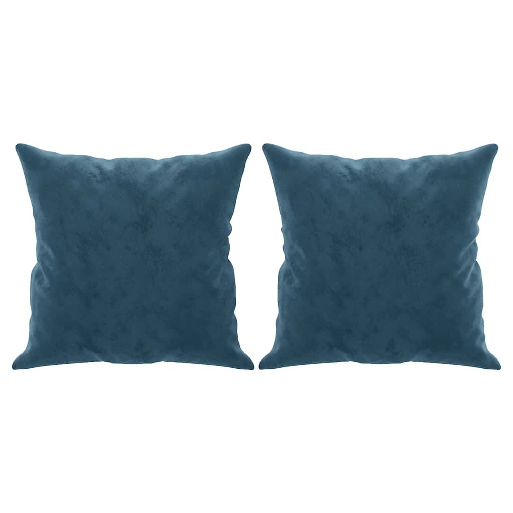 2-Sitzer-Sofa mit Zierkissen Dunkelgrün 120 cm Samt