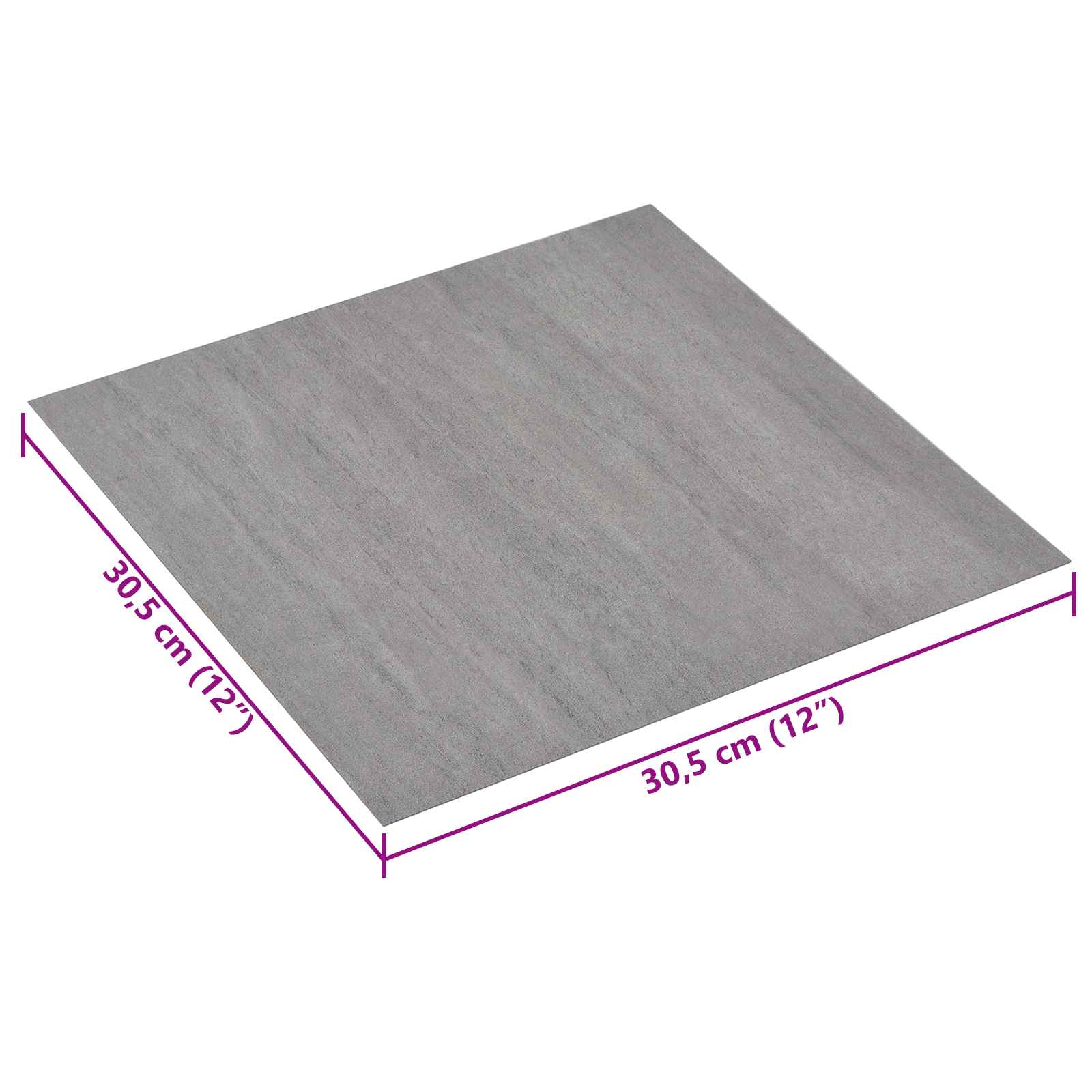 Selbstklebende Bodenplanken 30,5 x 30,5 cm 20 pcs PVC Betongrau