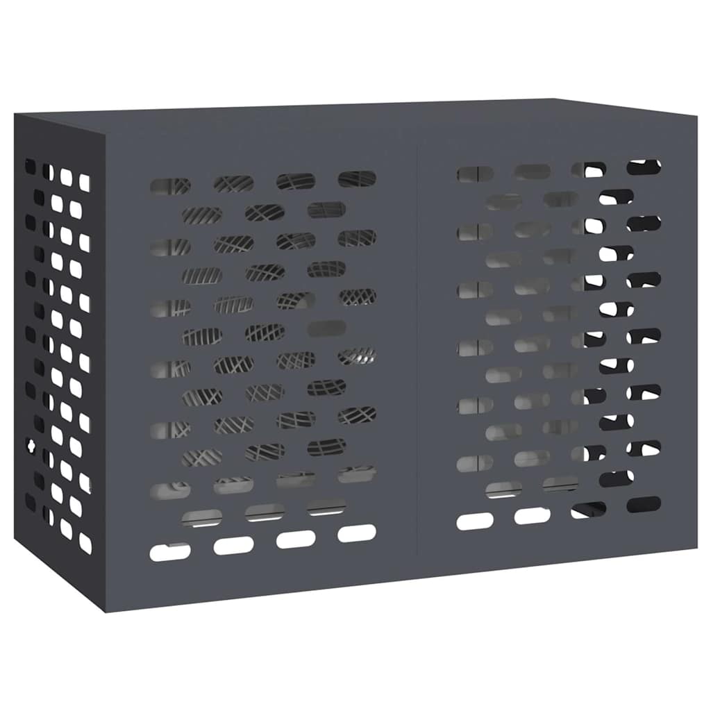 Klimaanlagenabdeckung Schwarz 90 x 40 x 60 cm Stahl